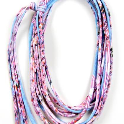 Baby Blue Pink Scarf, Baby Blue Pink Necklace,..