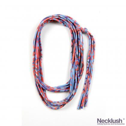 Blue Red Scarf, Blue Red Necklace, Blue Red..