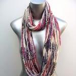 Infinity Scarf Circle Loop Purple Necklace Jersey..