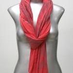 Hipster Scarf, Coral Scarf Infinity Scarf - Boho..