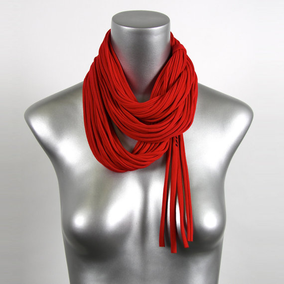 red summer scarf